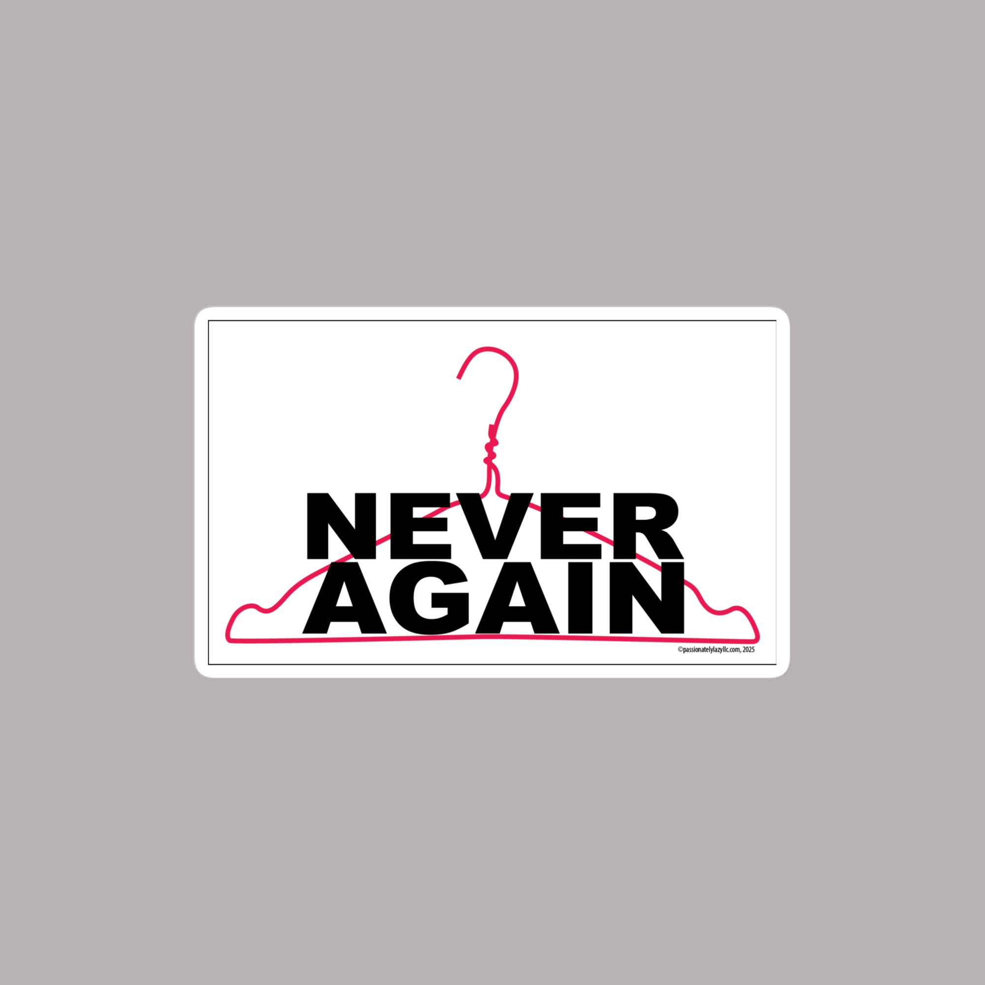 Aesthetic Never Again Vinyl Decal